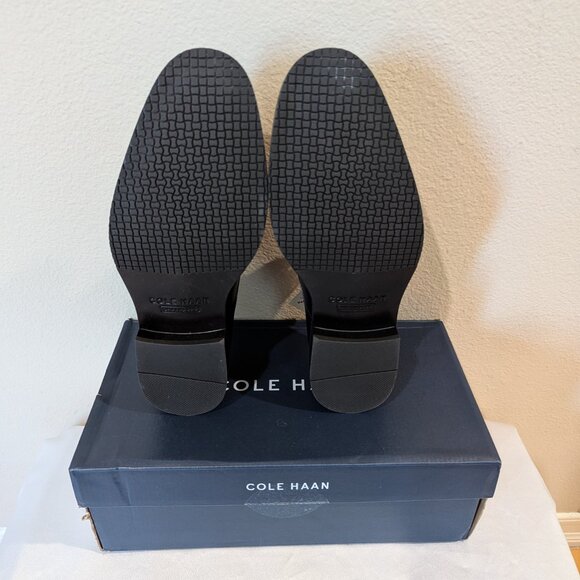 New Men's COLE HAAN CAP OXFORD Black 8 - Picture 4 of 4